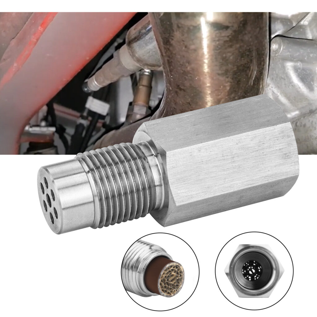 58MM Straight O2 Oxygen Sensor Spacer Cel Fix Check Engine Light Eliminator Adapter M18x1.5 - Stainless Steel - 1/2/4/10/50/100 Pcs