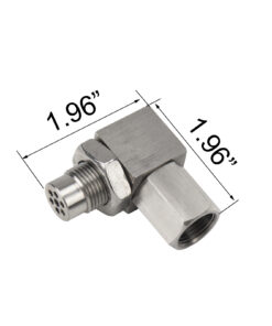 3mirrors 90-Degree O2 Oxygen Sensor Spacer Check Engine Light Eliminator Adapter M18x1.5 - Stainless Steel