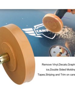 3mirrors 4" Inch Decal Remover Eraser Pinstripe Tape Glue Adhesive Vinyl Sticker Wheel Tool w/Drill Adapter Kit