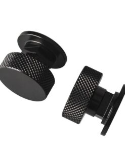 Welding Hood (Pipeliner) Helmet Fasteners Headgear Replacement Parts Accessories Screws Flip Hood Aluminum - 1 Pair (Black Anodized Knurled)