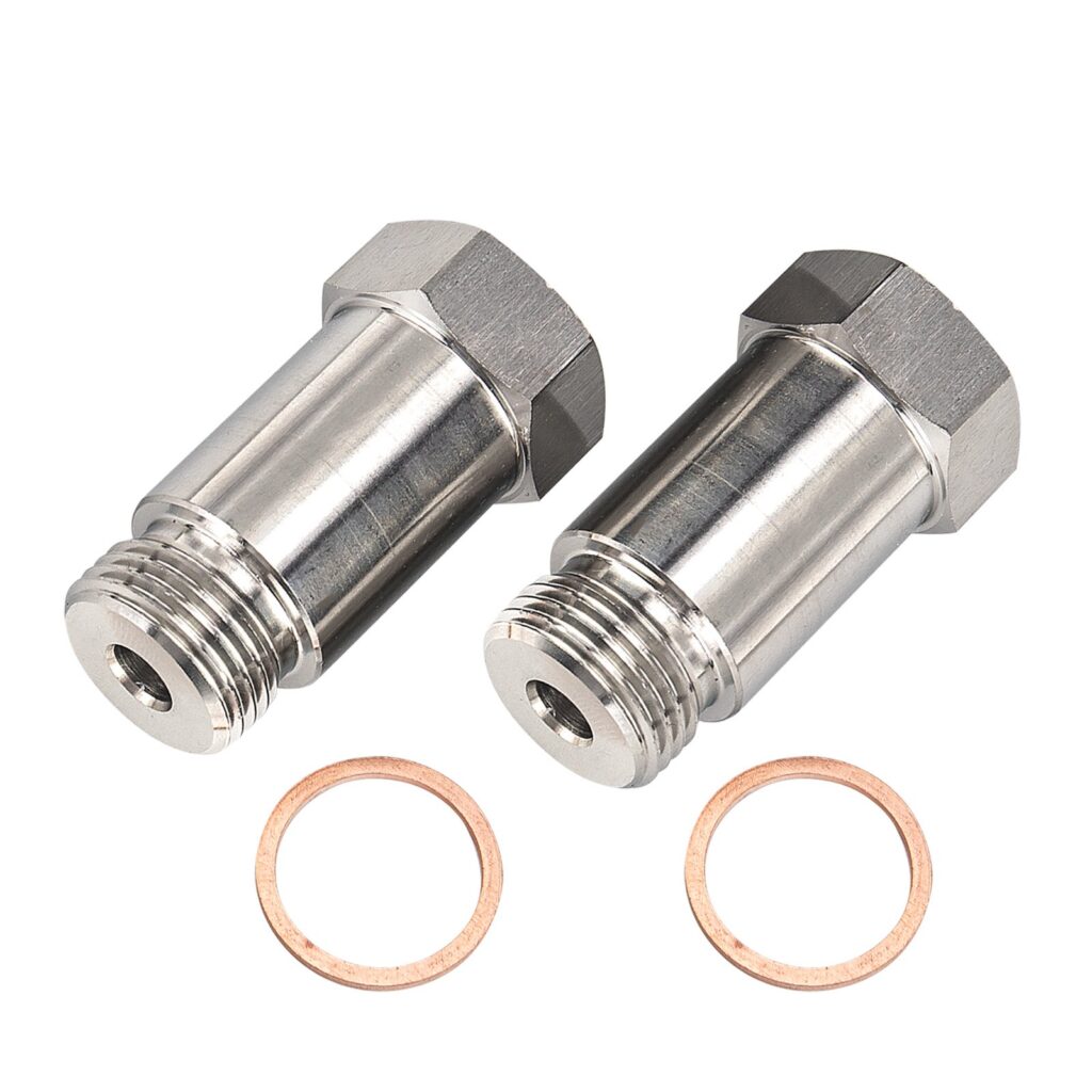 SS304 O2 Sensor Extension Car Cel Fix Check Engine Light Eliminator Adapter Oxygen M18X1.5,45mm/1.77in