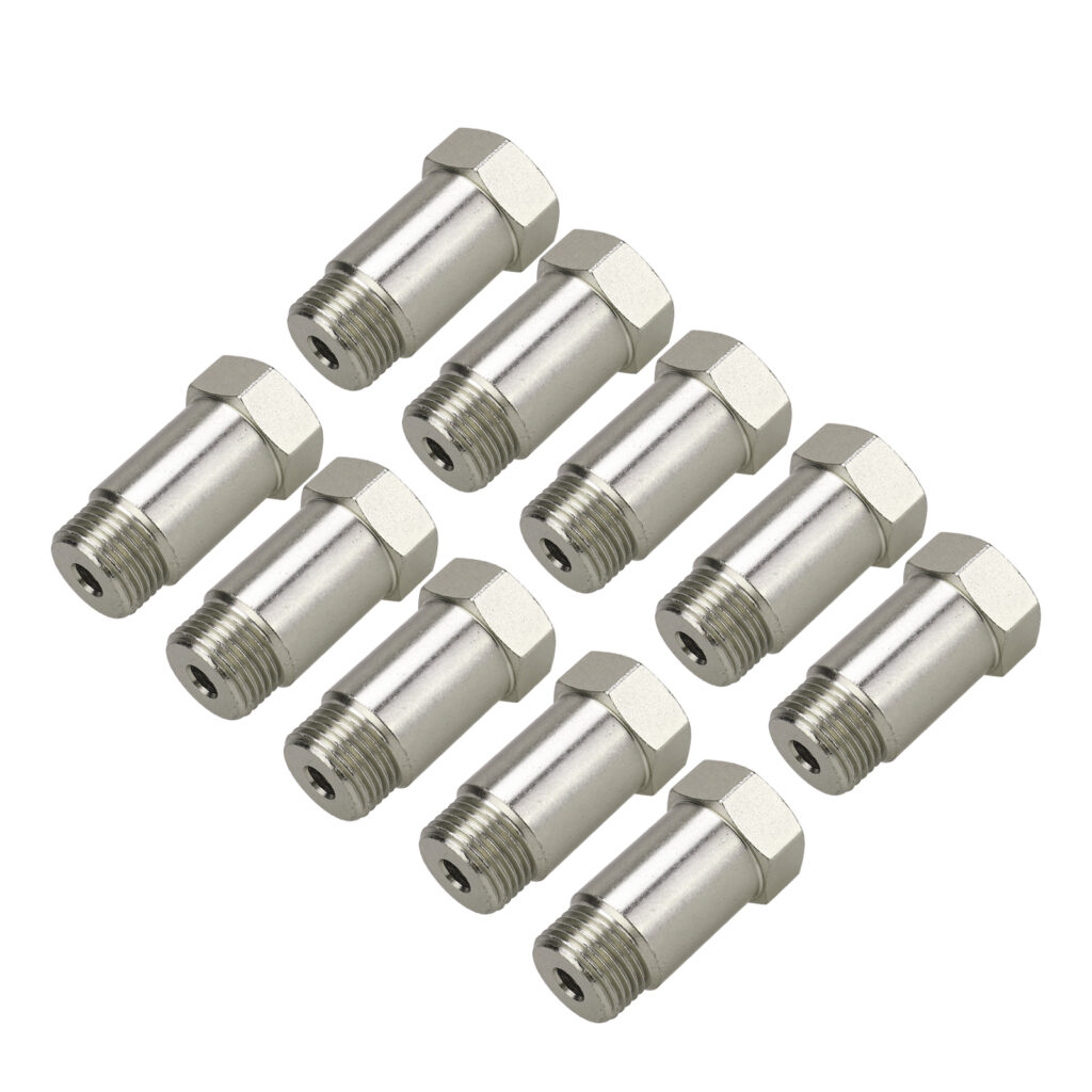O2 Oxygen Sensor Extension Car Cel Fix Check Engine Light Eliminator Adapter Steel M18x1.5, 45mm/1.77in - 10/50/100 Pcs
