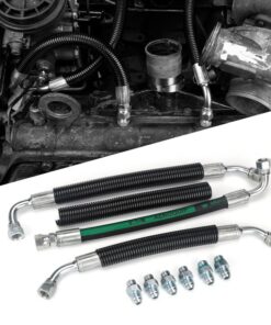 3mirrors HPOP High Pressure Oil Pump Hoses Lines&Crossover Replacement Kit For Ford 1999-2003 7.3L Powerstroke Turbocharged Engine