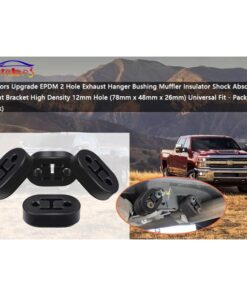 Exhaust Hangers Muffler Bushing Insulator Shock Absorbent Mount Bracket - 4PCS (Black)