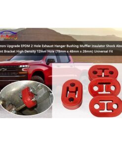 3mirrors Exhaust Hangers Muffler Bushing Insulator Shock Absorbent Mount Bracket - 4PCS (Red)