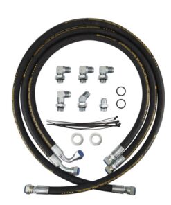 Diesel Allison Transmission Cooler Lines Hoses Kit Compatible with 2006 - 2010 Chevy/GMC 6.6L Duramax w/ Adapters