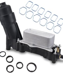 Engine Oil Cooler Filter Housing Adapter & Intake Manifold Gasket Set Compatible with 2014-2017 Jeep Dodge Challenger 3.6L 68105583AF