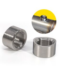 3mirrors 02 Sensor Bung Curve Notched Nut M18 X 1.5 Stainless Steel (2-Pack)
