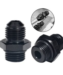 3mirrors -6AN Flare to 6 Oring ORB Male Fuel Pump Rail Adapter Fitting Flare Hose Plumbing Oil Straight Thread Regulator Port Fluid End, 2Pcs