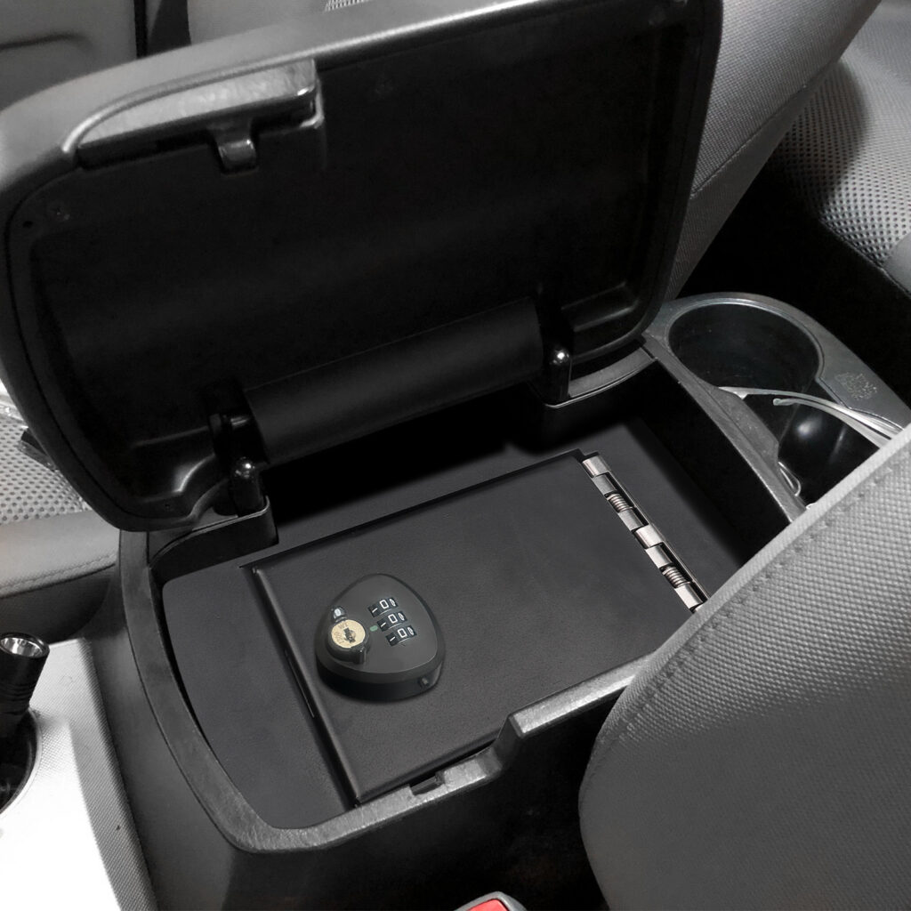Center Console Safe Storage Vault Box Compatible with 2005 - 2015 Toyota Tacoma