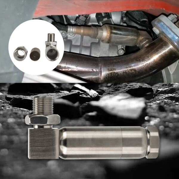 3mirrors Angled O2 Oxygen Sensor Adapter Spacer 90 Degree Mini Cat Catalytic Converter CEL Fix Eliminator M18x1.5 Threaded - Image 7