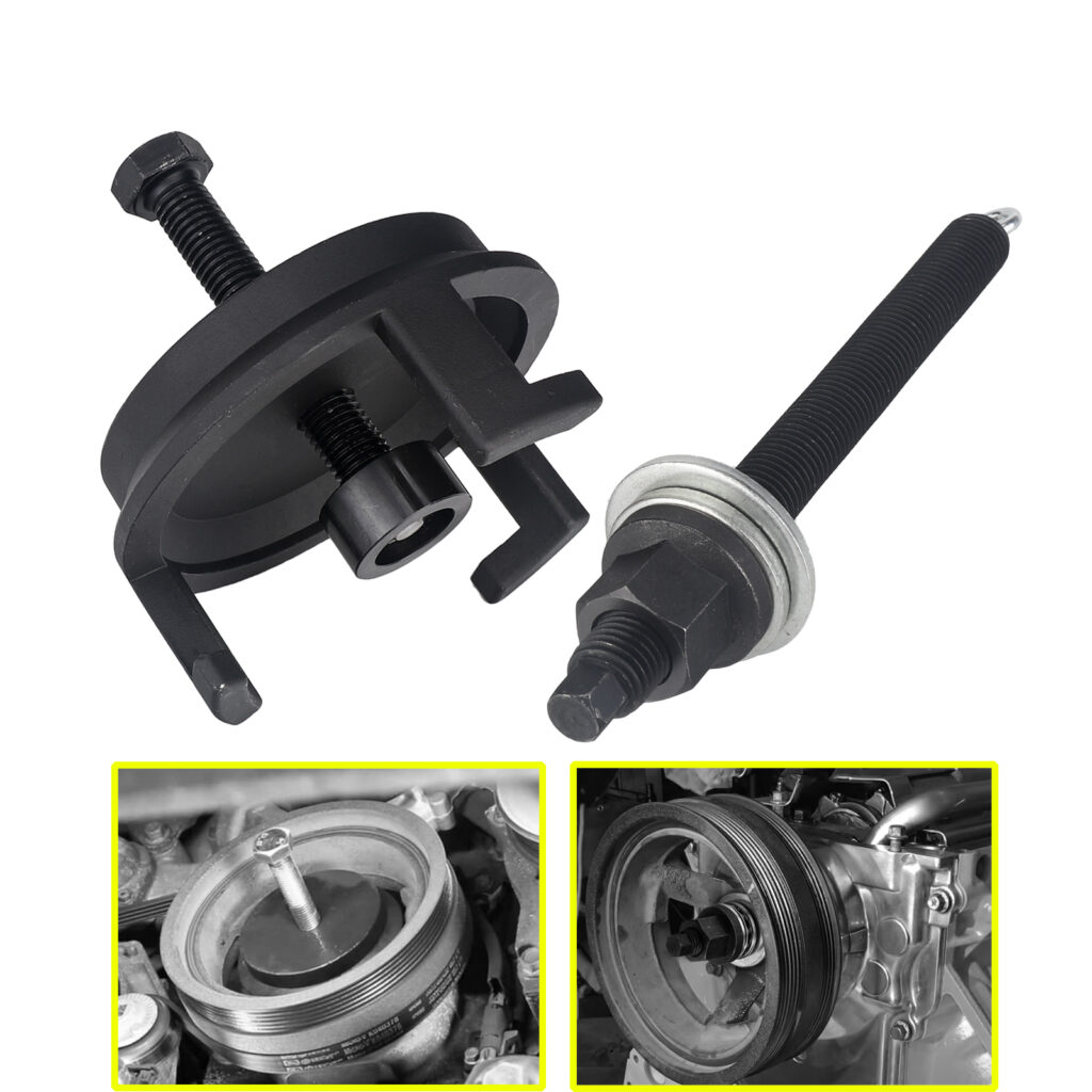 3mirrors LS Harmonic Balancer Installation Puller Pulley Installation Tool Kit w/ Washer For GM LS LS1 5.3 5.7 6.0 6.2L