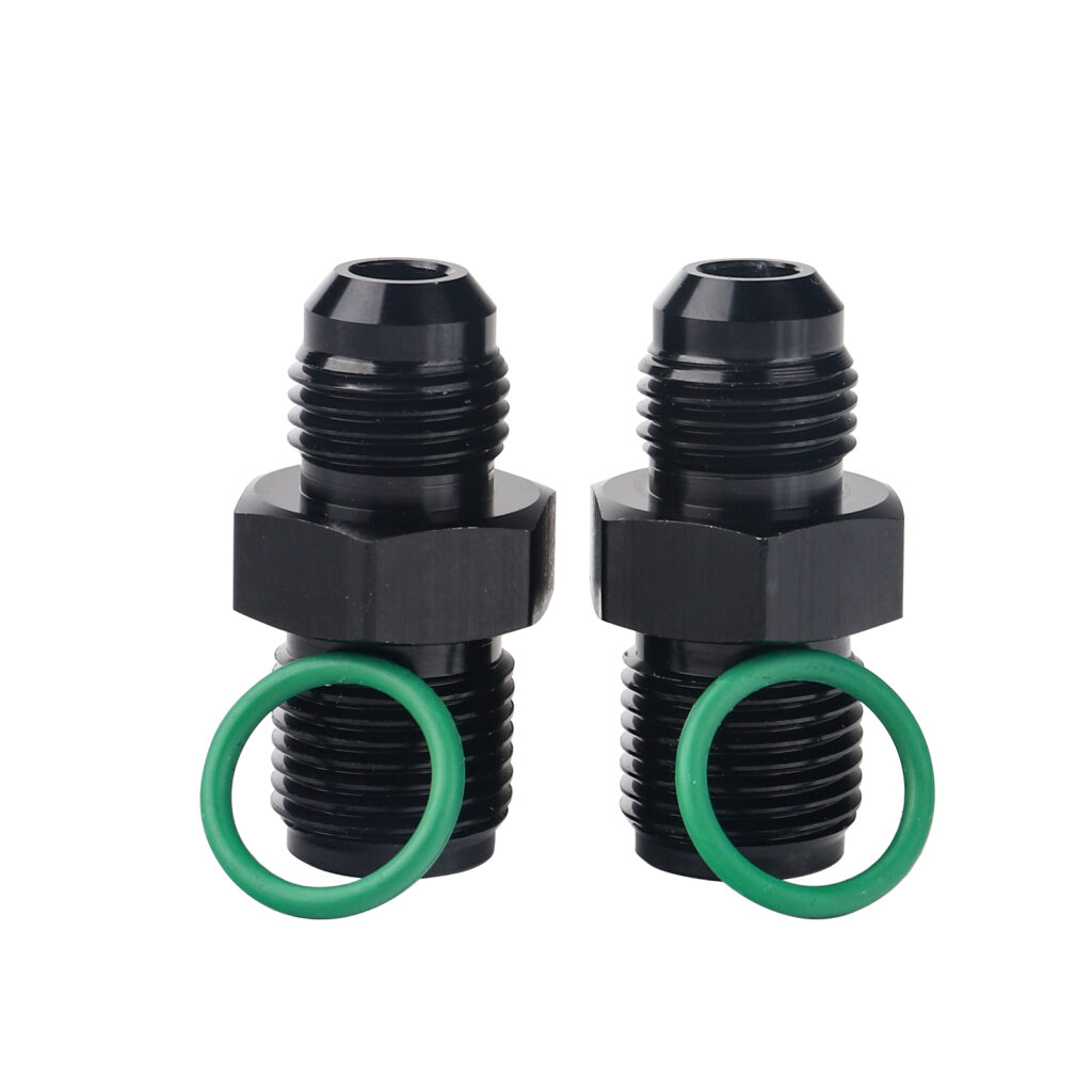 3mirrors -6AN 6AN Male Flare to 5/8"-18 Inverted Flare Adapter Fitting Power Steering Adapter Fit 40K Tru Cooler, 2-Pack