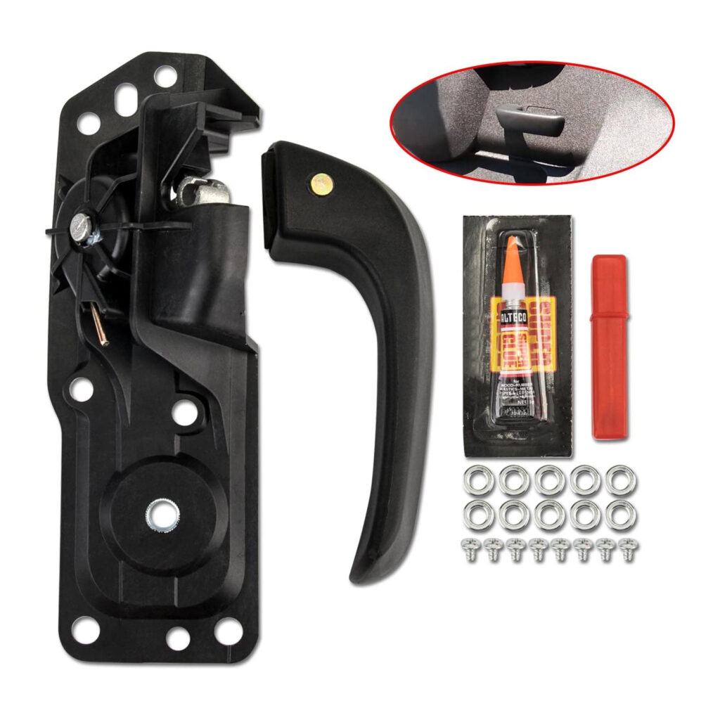 Interior Door Handle Kit Front Left Driver Side Inside LH Driver Side Handle Compatible with 2007-2014 Sierra Silverado GMC Cadillac Escalade ESV EXT OE# 20833606 80374 Door Handle Repair Kit