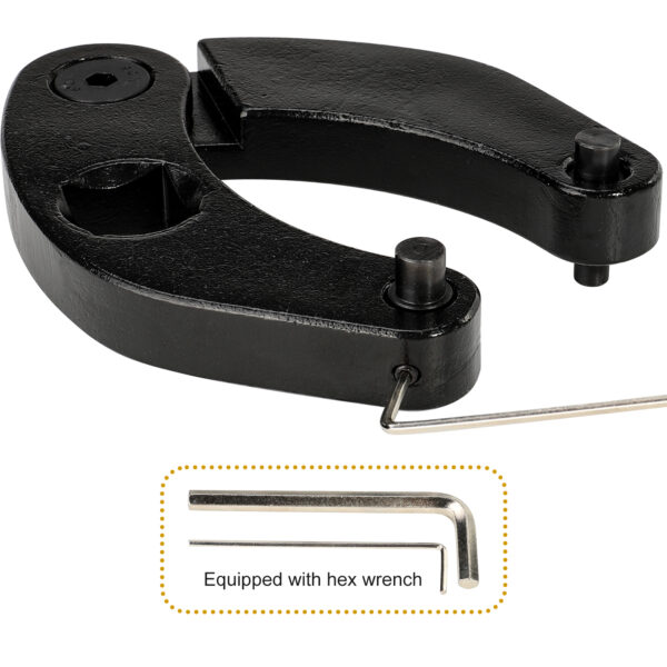3mirrors 1266 & 7463 Small Adjustable Gland Nut Hand Wrench Tool Universal Spanner Fit for Hydraulic Cylinders Most Farm and Construction Equipment - Image 7