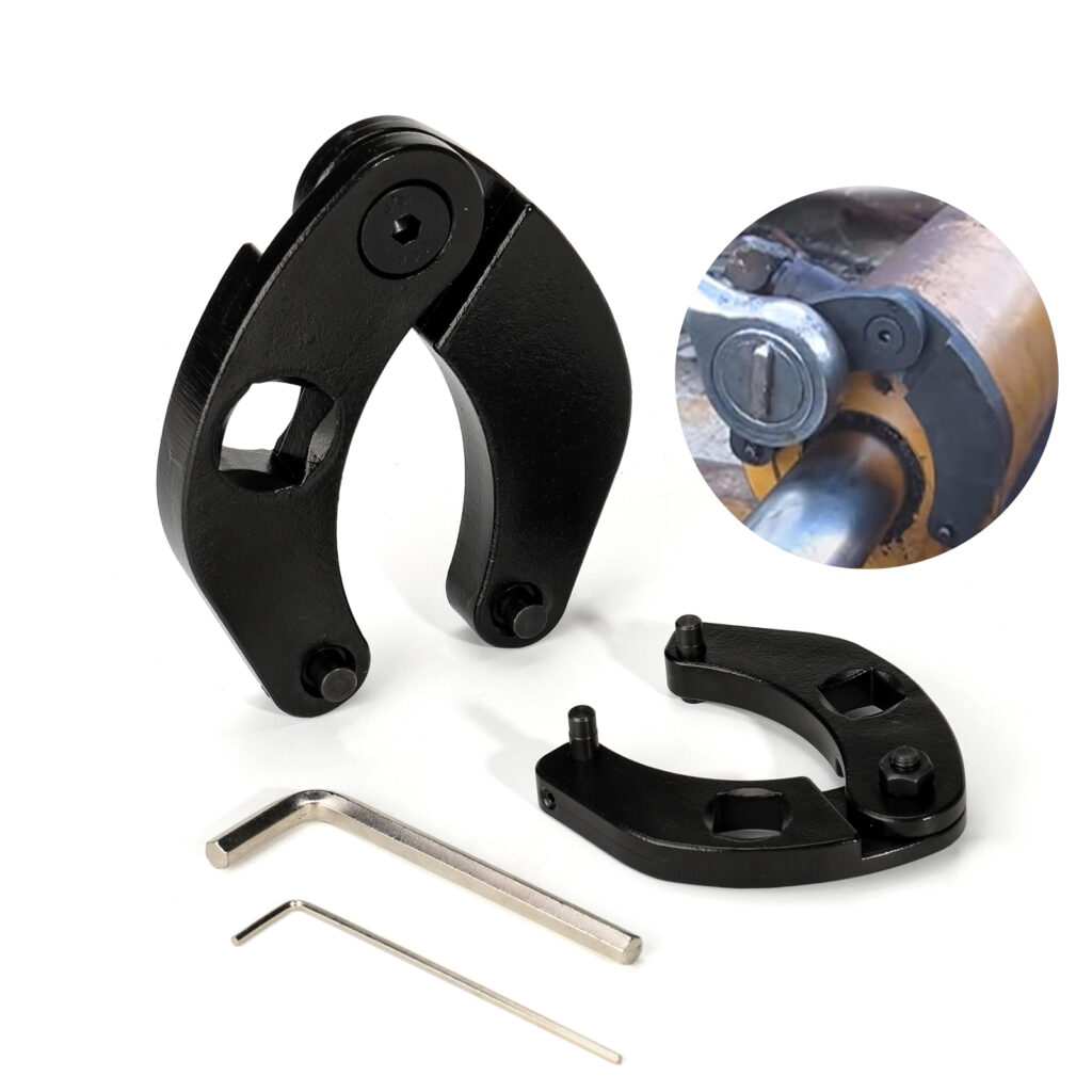 3mirrors 1266 & 7463 Small Adjustable Gland Nut Hand Wrench Tool Universal Spanner Fit for Hydraulic Cylinders Most Farm and Construction Equipment